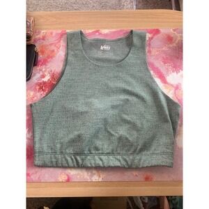 REI‎ Co-op Active Tank Top Womens Small Green Sleeveless Athletic Workout